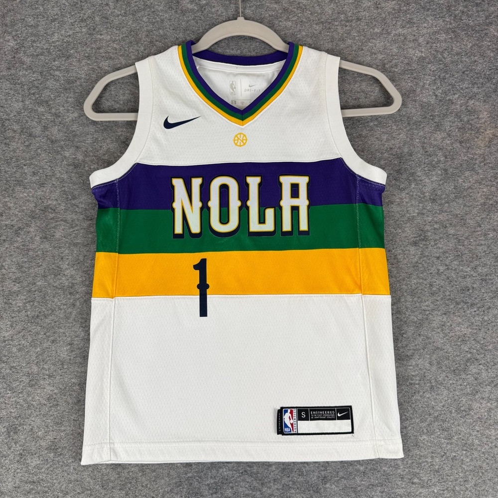 Nike New Orleans Pelicans Zion Williamson #1 City Edition Swingman Jersey Kids S